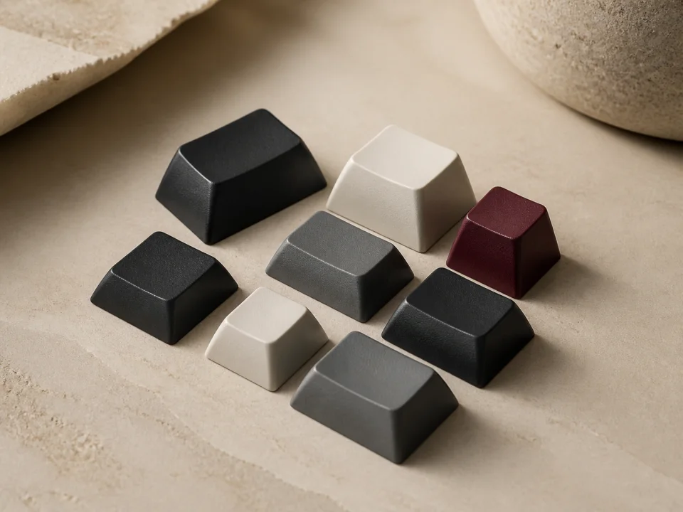 Selection of blank sculpted mechanical keyboard keycaps